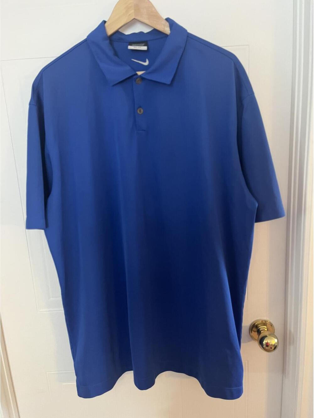 # 186 Nike Golf Dri Fit blue shirt